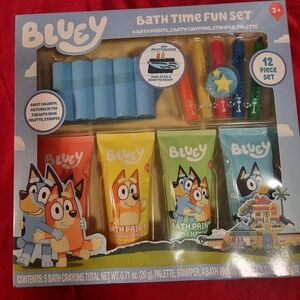 Bluey Bath Time Fun Set 12 Piece Set New In Box
